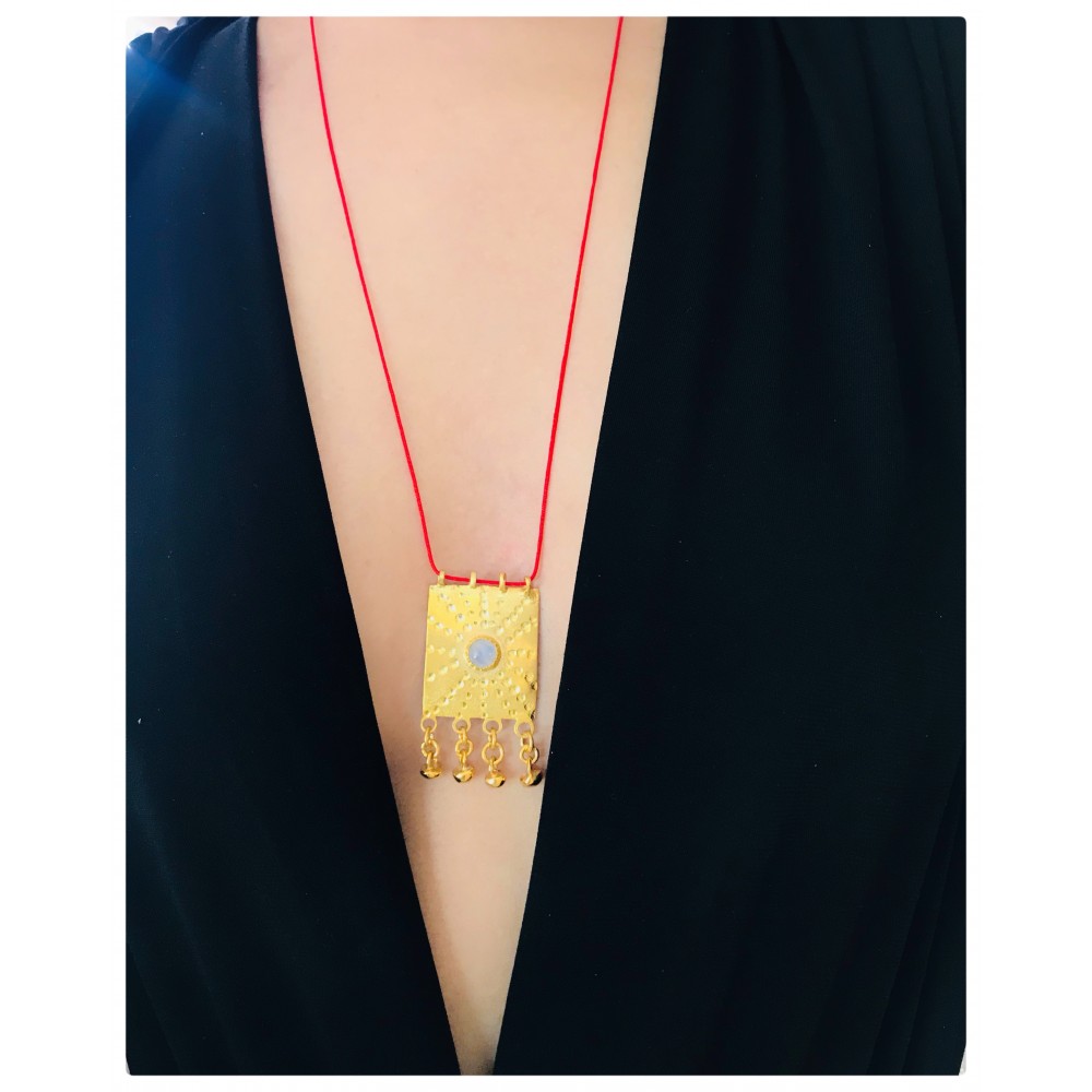 Ay Taşlı Etnik Kolye