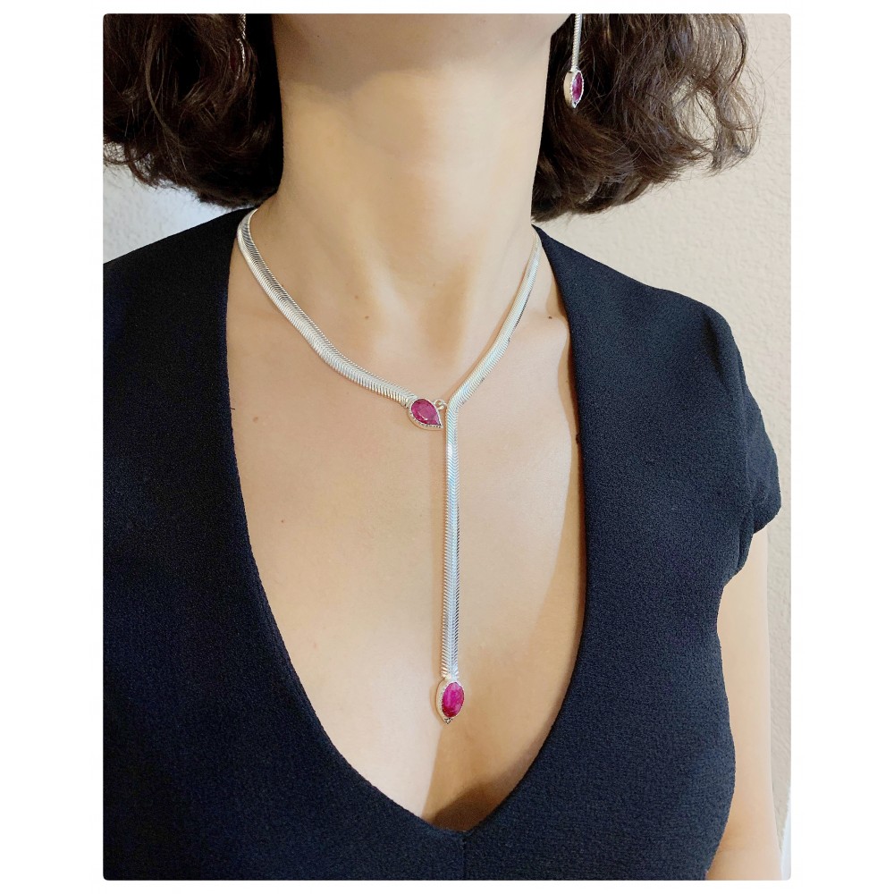 Yakut Taşlı Yılan Gerdanlık