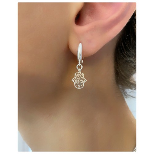 Hamsa Sembolü Küpe