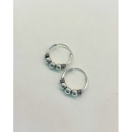 Unisex Üç Toplu Halka Küpe