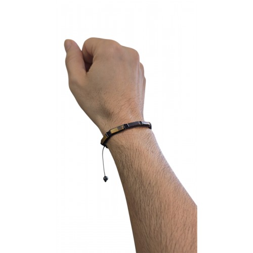 Kaplan gözü ve Hematit taşlı Bileklik Kaplan gözü ve Hematit taşlı Bileklik