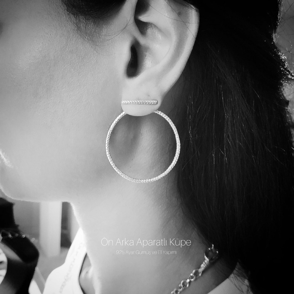 Ön Arka Aparatlı Küpe