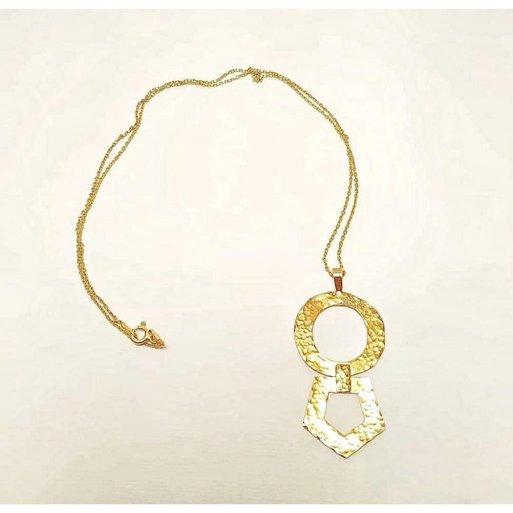 Geometrik Şekli Dövme Kolye	