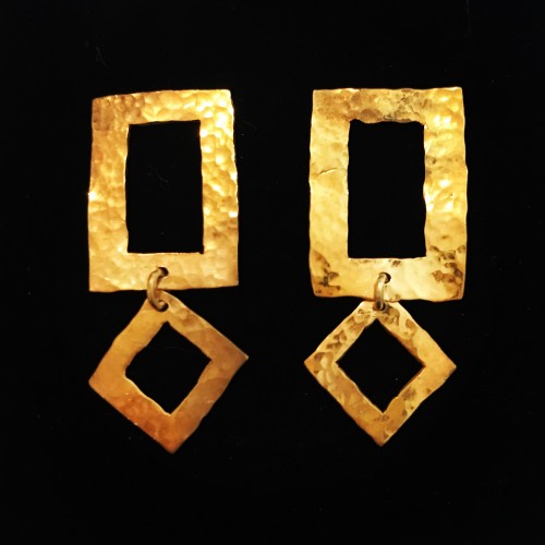 Geometrik Şekil Dövme Küpe